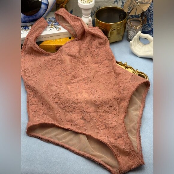 🆕 ZIMMERMANN 🧿 NWT Lace Scoop Neck Bodysuit, Blush - Sz 2 US 6 / 8 - Picture 11 of 13